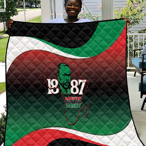 Marcus Garvey 1887 Quilt African Map Curves Style - African Pride