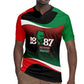 Marcus Garvey 1887 Rugby Jersey African Map Curves Style - African Pride