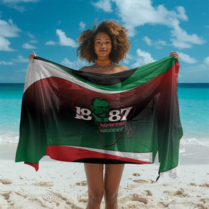 Marcus Garvey 1887 Sarong African Map Curves Style - African Pride