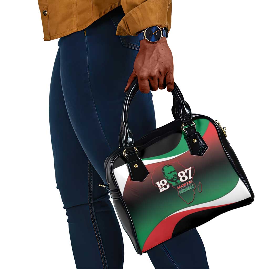 Marcus Garvey 1887 Shoulder Handbag African Map Curves Style - African Pride