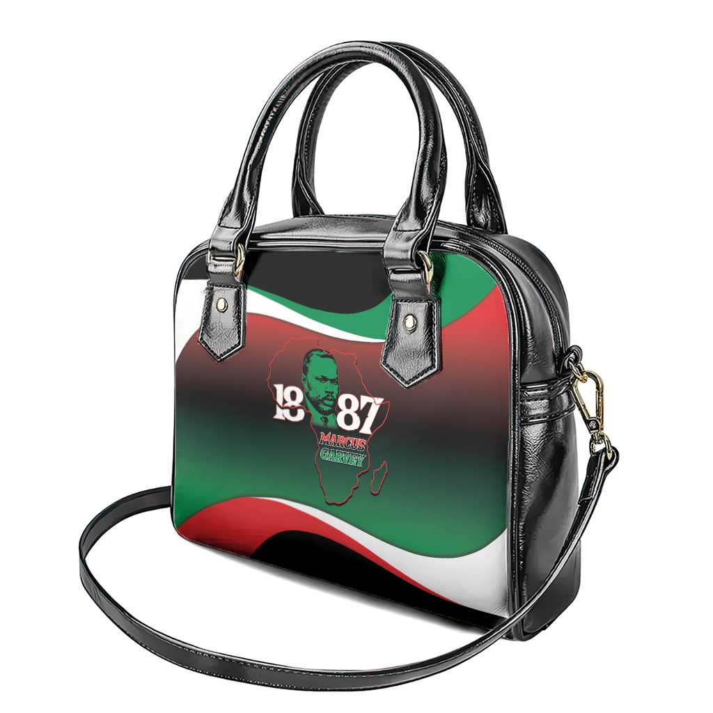 Marcus Garvey 1887 Shoulder Handbag African Map Curves Style - African Pride