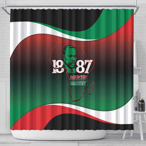 Marcus Garvey 1887 Shower Curtain African Map Curves Style - African Pride