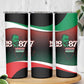 Marcus Garvey 1887 Skinny Tumbler African Map Curves Style - African Pride