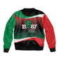 Marcus Garvey 1887 Sleeve Zip Bomber Jacket African Map Curves Style - African Pride