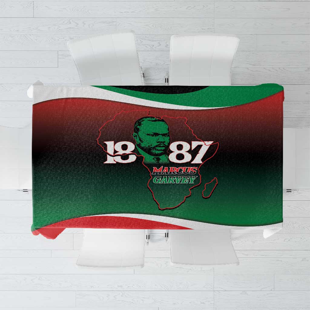 Marcus Garvey 1887 Tablecloth African Map Curves Style - African Pride