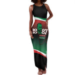 Marcus Garvey 1887 Tank Maxi Dress African Map Curves Style - African Pride