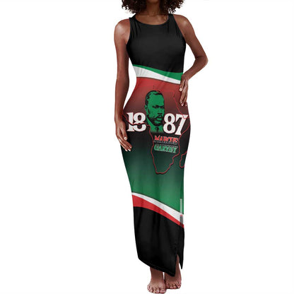 Marcus Garvey 1887 Tank Maxi Dress African Map Curves Style - African Pride