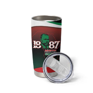 Marcus Garvey 1887 Tumbler Cup African Map Curves Style - African Pride