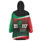 Marcus Garvey 1887 Wearable Blanket Hoodie African Map Curves Style - African Pride