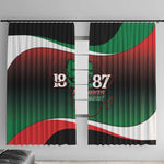 Marcus Garvey 1887 Window Curtain African Map Curves Style - African Pride