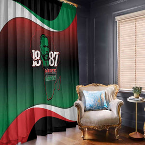 Marcus Garvey 1887 Window Curtain African Map Curves Style - African Pride