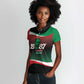 Marcus Garvey 1887 Women Polo Shirt African Map Curves Style - African Pride