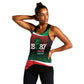 Marcus Garvey 1887 Women Racerback Tank African Map Curves Style - African Pride