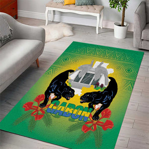 Afro Gabon Independence Day Area Rug Memorial Leon Mba Monument - African Pride