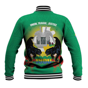 Afro Gabon Independence Day Baseball Jacket Memorial Leon Mba Monument - African Pride
