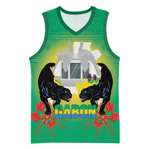 Afro Gabon Independence Day Basketball Jersey Memorial Leon Mba Monument - African Pride