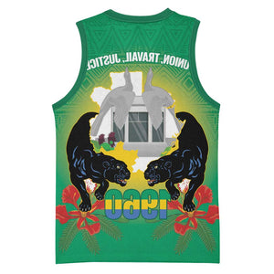 Afro Gabon Independence Day Basketball Jersey Memorial Leon Mba Monument - African Pride