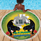 Afro Gabon Independence Day Beach Blanket Memorial Leon Mba Monument - African Pride