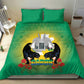 Afro Gabon Independence Day Bedding Set Memorial Leon Mba Monument - African Pride
