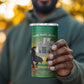 Afro Gabon Independence Day 4 in 1 Can Cooler Tumbler Memorial Leon Mba Monument - African Pride