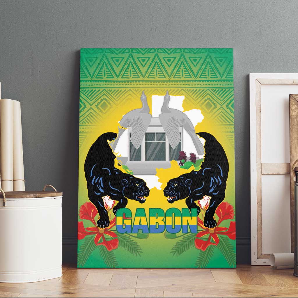 Afro Gabon Independence Day Canvas Wall Art Memorial Leon Mba Monument - African Pride