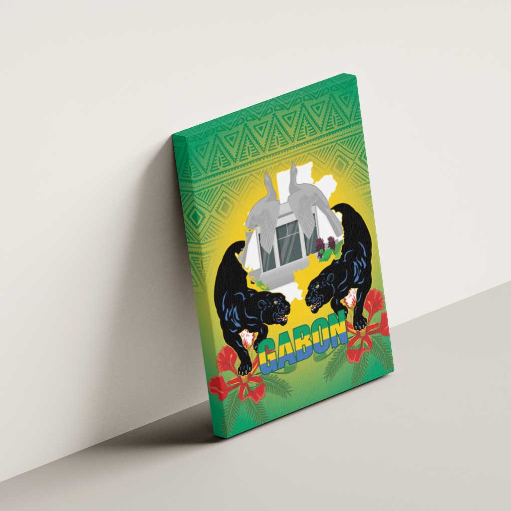 Afro Gabon Independence Day Canvas Wall Art Memorial Leon Mba Monument - African Pride