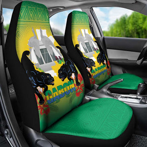 Afro Gabon Independence Day Car Seat Cover Memorial Leon Mba Monument - African Pride