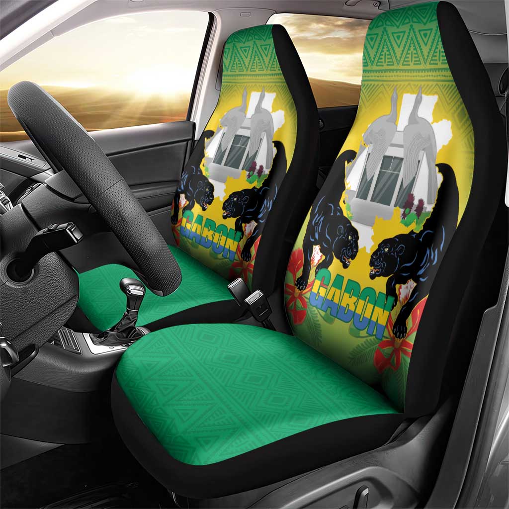 Afro Gabon Independence Day Car Seat Cover Memorial Leon Mba Monument - African Pride