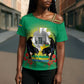 Gabon Independence Day Cross Shoulder Shirt Memorial Leon Mba Monument