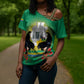 Gabon Independence Day Cross Shoulder Shirt Memorial Leon Mba Monument