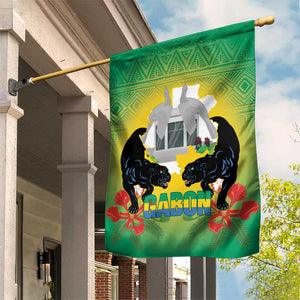 Afro Gabon Independence Day Garden Flag Memorial Leon Mba Monument - African Pride