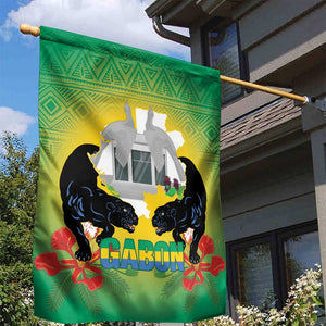 Afro Gabon Independence Day Garden Flag Memorial Leon Mba Monument - African Pride