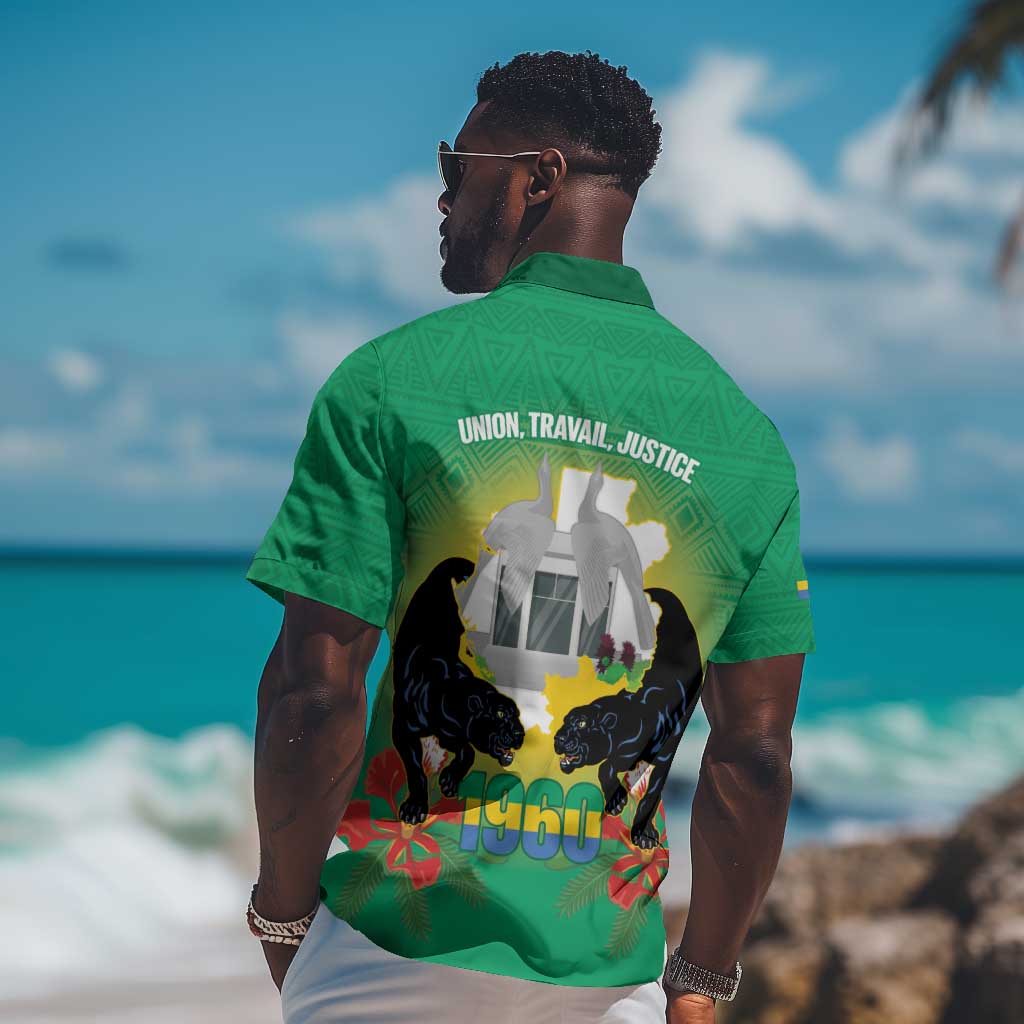 Afro Gabon Independence Day Hawaiian Shirt Memorial Leon Mba Monument - African Pride