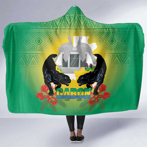 Afro Gabon Independence Day Hooded Blanket Memorial Leon Mba Monument - African Pride