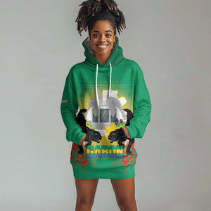 Afro Gabon Independence Day Hoodie Dress Memorial Leon Mba Monument - African Pride