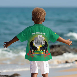 Afro Gabon Independence Day Kid Hawaiian Shirt Memorial Leon Mba Monument - African Pride