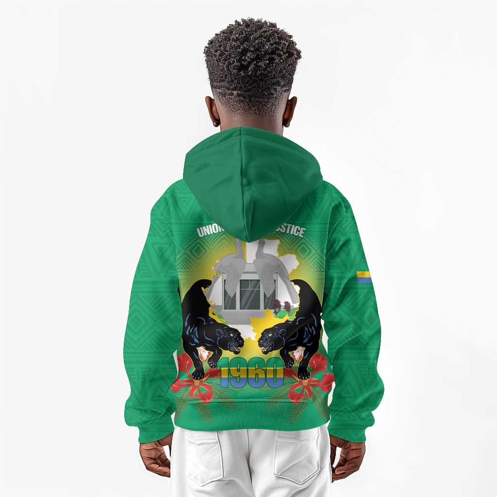 Afro Gabon Independence Day Kid Hoodie Memorial Leon Mba Monument - African Pride