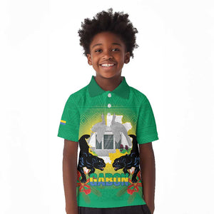 Afro Gabon Independence Day Kid Polo Shirt Memorial Leon Mba Monument - African Pride