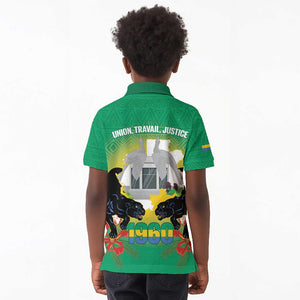 Afro Gabon Independence Day Kid Polo Shirt Memorial Leon Mba Monument - African Pride