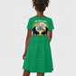 Afro Gabon Independence Day Kid Short Sleeve Dress Memorial Leon Mba Monument - African Pride