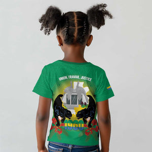 Afro Gabon Independence Day Kid T shirt Memorial Leon Mba Monument - African Pride