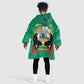 Afro Gabon Independence Day Kid Wearable Blanket Hoodie Memorial Leon Mba Monument - African Pride