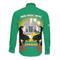Afro Gabon Independence Day Long Sleeve Button Shirt Memorial Leon Mba Monument - African Pride