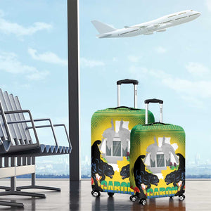Afro Gabon Independence Day Luggage Cover Memorial Leon Mba Monument - African Pride