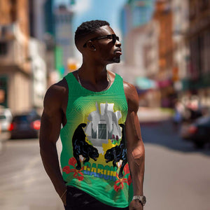 Afro Gabon Independence Day Men Tank Top Memorial Leon Mba Monument - African Pride