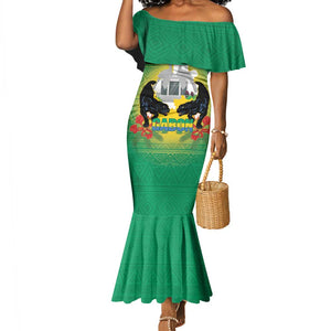 Afro Gabon Independence Day Mermaid Dress Memorial Leon Mba Monument - African Pride