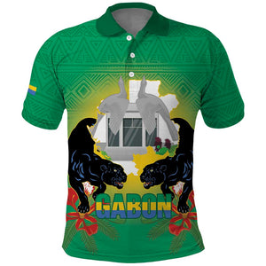 Afro Gabon Independence Day Polo Shirt Memorial Leon Mba Monument - African Pride