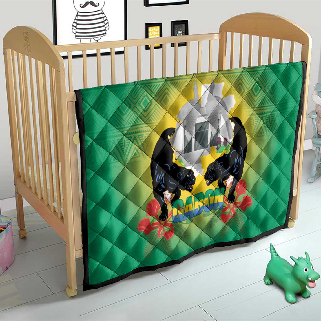 Afro Gabon Independence Day Quilt Memorial Leon Mba Monument - African Pride