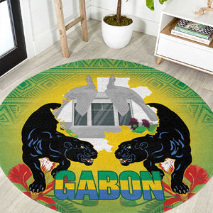 Afro Gabon Independence Day Round Carpet Memorial Leon Mba Monument - African Pride