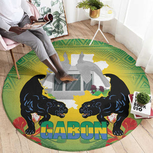 Afro Gabon Independence Day Round Carpet Memorial Leon Mba Monument - African Pride